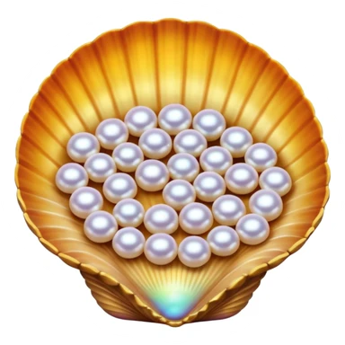 pearls in shells sticker