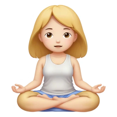 meditater kawaii potato girl sticker