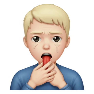 person choking themselves  sticker