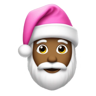Pink Santa hat sticker
