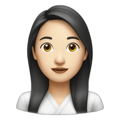 woman Asian data analyst sticker