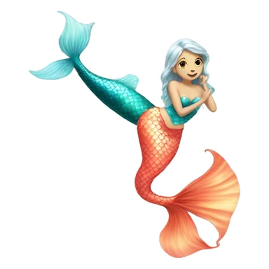 Mermaid with pretty tail sticker