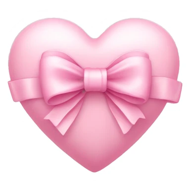 Light pink heart with bow sticker