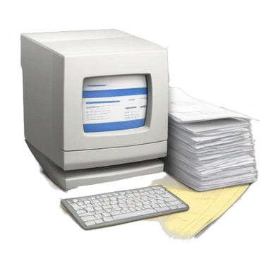 computer with construction documents and a budget for a building sticker