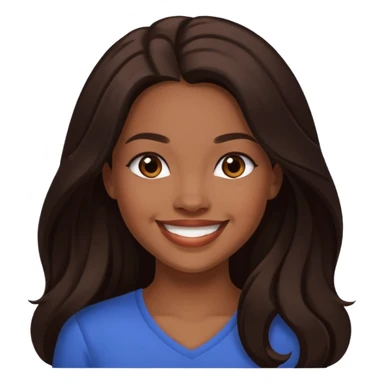 Brandi Williams with dark brown long hair sticker