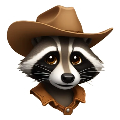 Cowboy raccoon sticker
