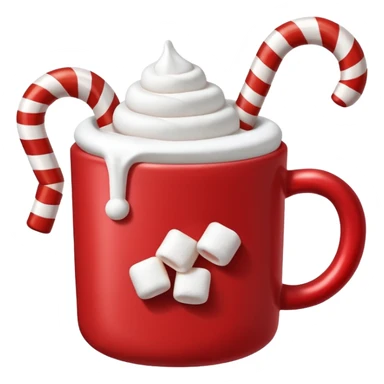 Hot chocolate with marshmallows Christmas themed  sticker