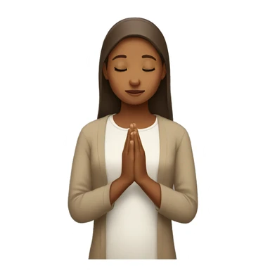 brownhead girl praying sticker
