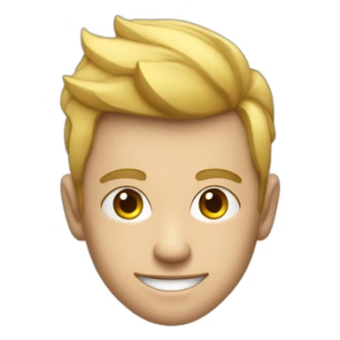 Portrait Super hero with thumbs up and shirt logo sticker