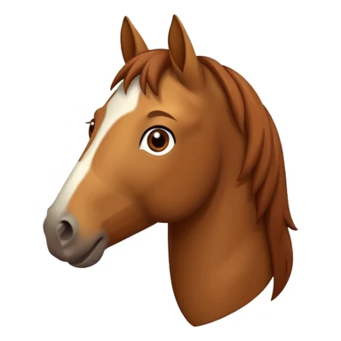 the cartoon horse should be more cartoon, and face front sticker
