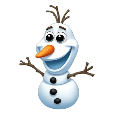 olaf snowman, frozen, happy sticker