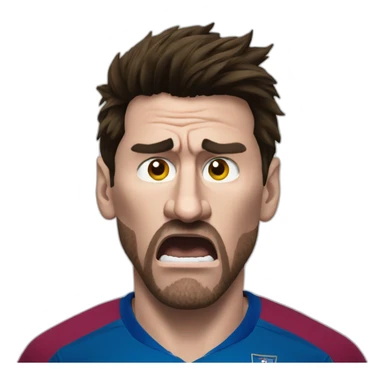 Lionel Messi being mad sticker