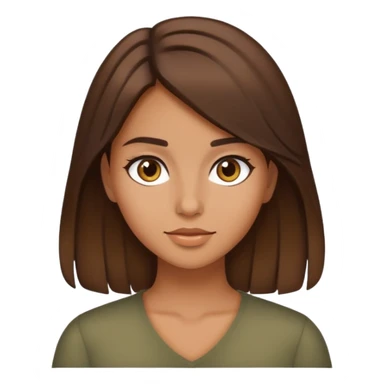 Girl with medium brown hair, brunette but so tan sticker