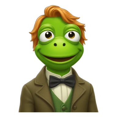 Frog Kermit ginger beard sticker