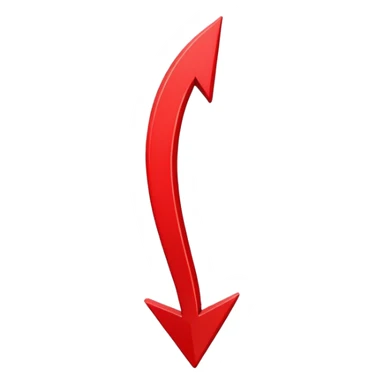 Red arrow pointed down sticker