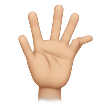 hand with 2 fingers up(thumb, index and pinky) sticker