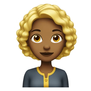 yellow skin woman with heart sticker