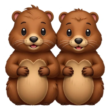 beavers in love sticker