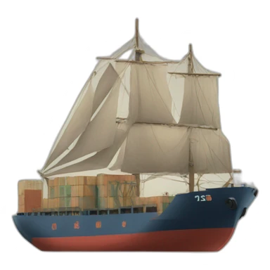 Navire cargo sticker