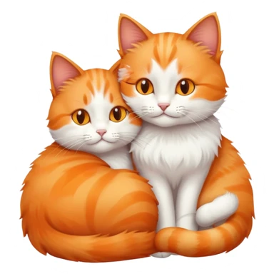 cats cuddling sticker