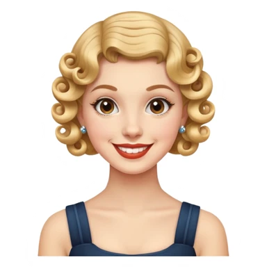 girl with pin curls  sticker