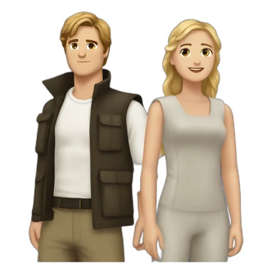 peeta mellark and katniss everdeen sticker