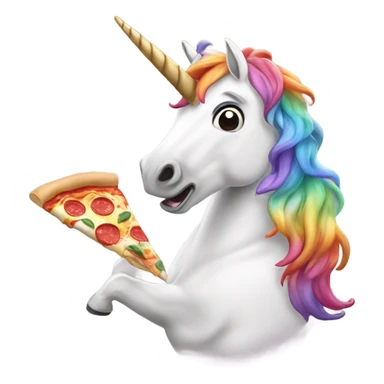 Unicorn eating pizza  sticker