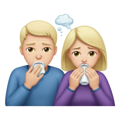 kotz emoji aber von 2 menschen nein also sie sollen sich übergeben  sticker