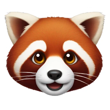 Red panda face sticker