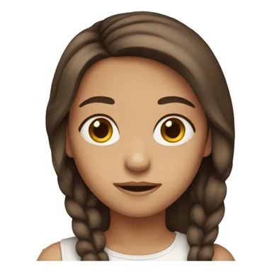 girl with brown hair side eyeing  sticker