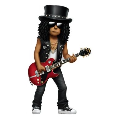 Slash from Guns'N'Roses surprised sticker