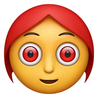 Genera un emoji de ojos rojos para copiar sticker