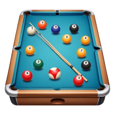 Pool game with balls and cues sticker