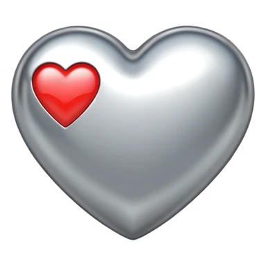 Chrome heart sticker