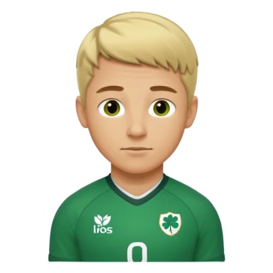 irish rugby player with short blond hair sticker