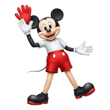 classic Mickey Mouse waving sticker