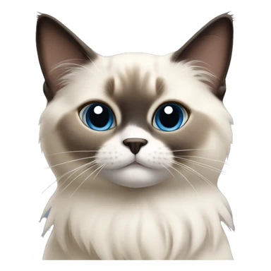 siamese ragdoll cat saying thank you sticker