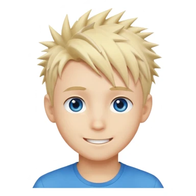 Naruto Anime style happy boy head sticker