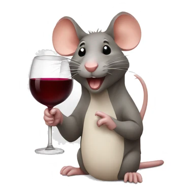 rats with wine sticker
