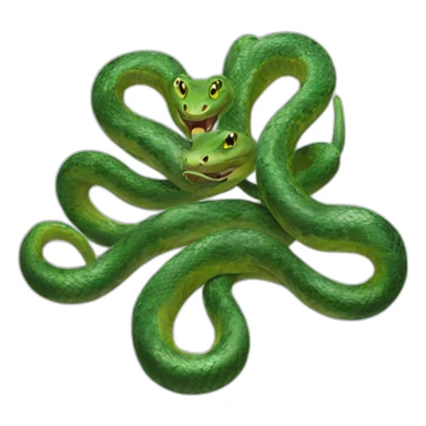 Three snake gossiping sticker