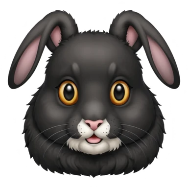 black lop rabbit with monocle  sticker