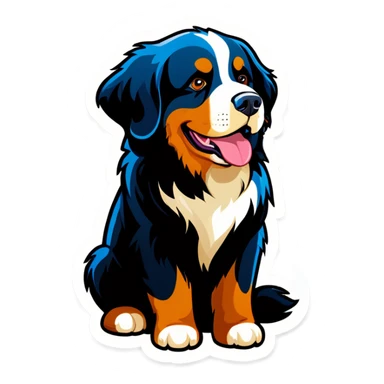 Bernese mountain dog Baker sticker