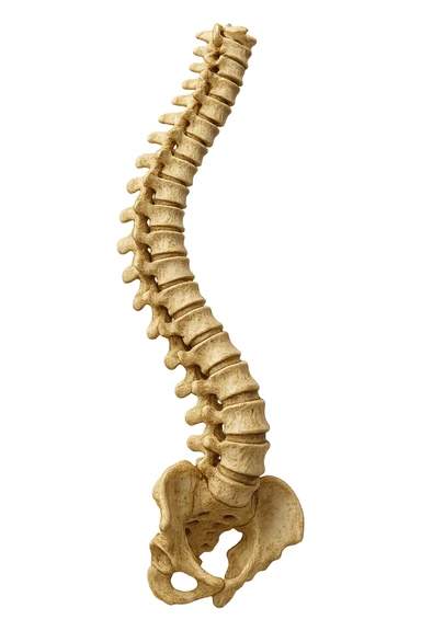 spina dorsale anatomica umana storta, iperrealistico 4k sticker