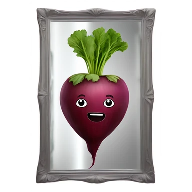 beetroot inside the mirror sticker