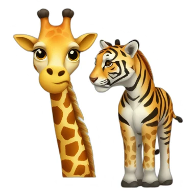Merger of giraffe and tiger sticker