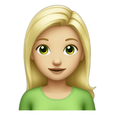 cute green eyed blonde girl sticker