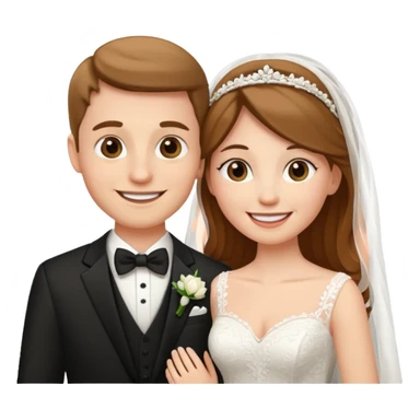 Couple saying I do at wedding sticker