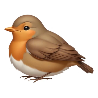 Meme-Worthy Cute Sleeping Robin Portrait Emoji, Head resting peacefully with a contented smile, showcasing a delicate, softly feathered body and eyes gently closed in serene slumber, Simplified yet adorably endearing features, highly detailed, glowing with a soft, drowsy light, high shine, relaxed and utterly lovable, stylized with an air of playful laziness, soft glowing outline, capturing the essence of a sleeping robin that feels destined to become the next viral icon of adorable rest! sticker