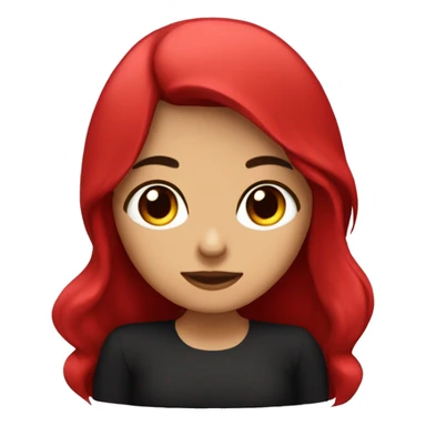 Quiero una muchacha de color mextizo con pelo de color negro y rojo que esté muy bonita ella  sticker