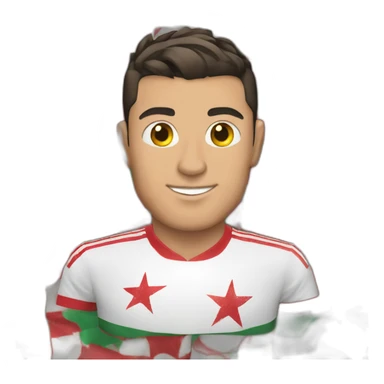 Cristiano avec le drapeau du maroc  sticker